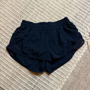 Lululemon Athletica Navy Hotty Hot shorts